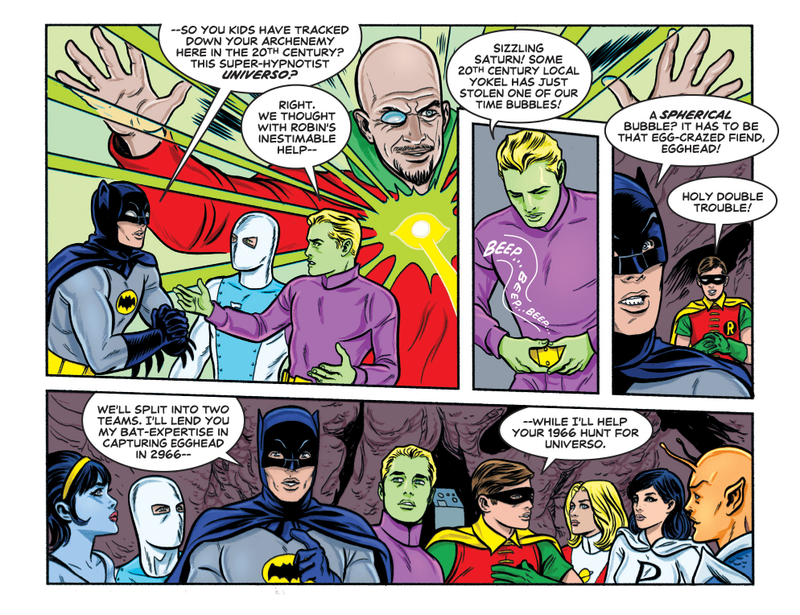 Illustration for article titled Batman '66 Met The Legion of Super-Heroes and They Cramped Each Other's Style So Bad